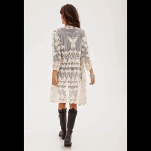 Forever 21 Crochet Kimono Or Duster NEW